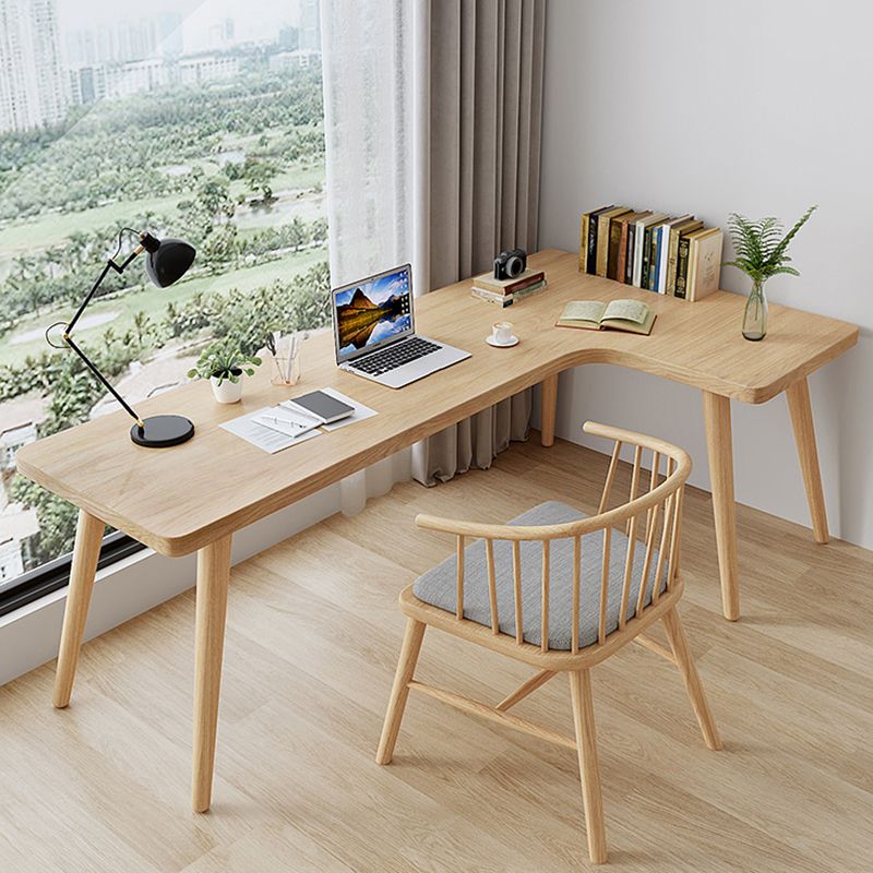 Scrivania di scrittura in legno massiccio 29,53 "scrivania naturale alta con base di Parsons