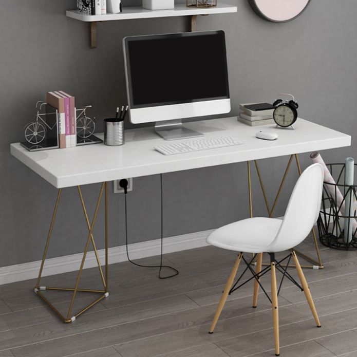 Contemporary Rectangular Writing Desk Pine Solid Wood Office Desk Clearhalo 'Furniture' 'furniture_office_desk' 'Office Desks' 'Office Furniture' 'office_desk' 1200x1200_772562a1-a651-45a9-a625-be228a90c7af