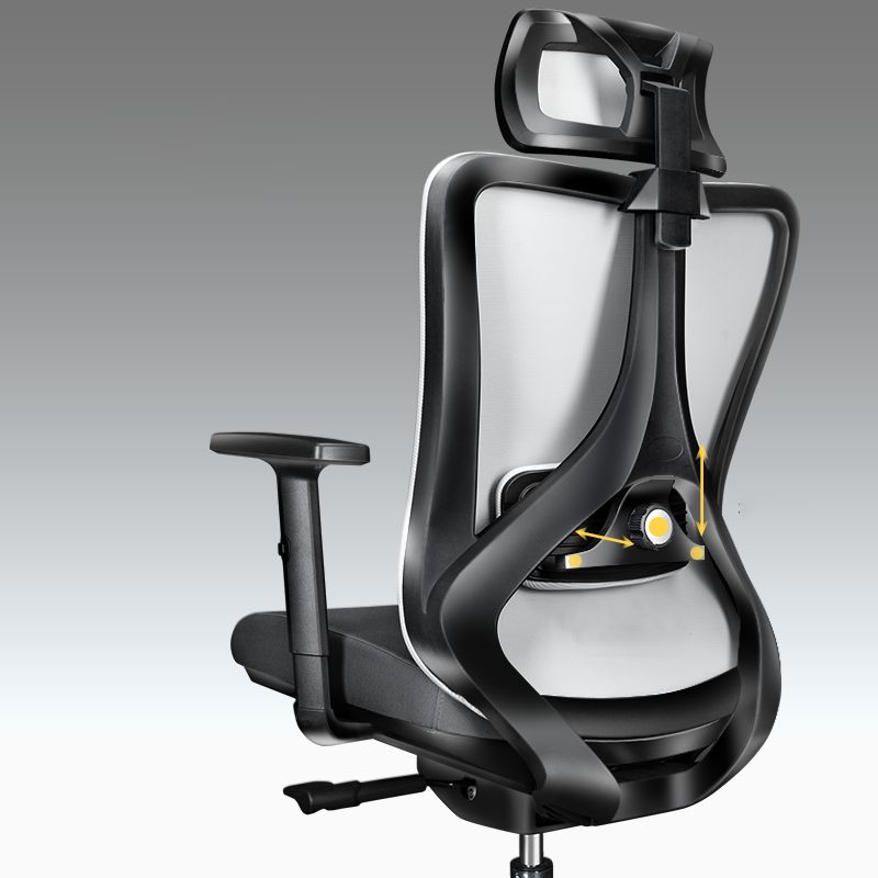 Black / Grey Mesh Office Chair Nylon Frame Rotatable Desk Chair with Wheels Clearhalo 'furn' 'furn_office_chair' 'Furniture' 'Office Chairs' 'Office Furniture' 'office_chair' 1200x1200_7725c26d-4c1f-4a23-9ce7-fd796d068730