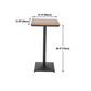 Industrial Black Metal Bar Table Wood 21.6"W Top Indoor Pedestal Bistro Table Clearhalo 'Bar Furniture' 'Bar Tables' 'bar_tables' 'Furniture' 'furniture_bar_tables' 'Kitchen & Dining Furniture' 'kitchen&dining_furn' 'kitchen' 1200x1200_77274b97-e496-4865-af96-8c8d9aaa500e