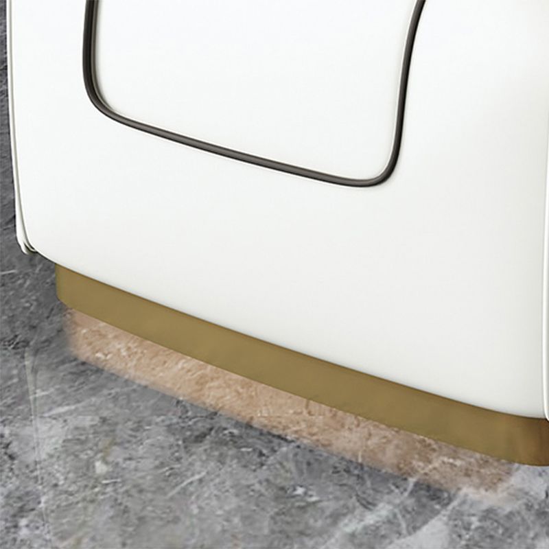 Contemporary Bonded Leather Arms Included Gold Base Accent Armchair Clearhalo 'Accent Chairs' 'accent_chairs' 'Chairs & Seating' 'furn' 'furn_accent_chairs' 'Furniture' 'Living Room Furniture' 1200x1200_7727fb0f-f0dd-473b-87fb-4e63c1981d15