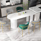 Modern Sintered Stone Dining Table Contemporary White Table with Metal Base Clearhalo 'Dining Tables & Seating' 'Dining Tables' 'dining_table' 'furn' 'furn_dining_table' 'Furniture' 'Kitchen & Dining Furniture' 1200x1200_772a1564-18c2-4ff2-8d69-bb9252f797bb