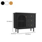 Armadi in stile glam Storage a buffet a buffet in legno con 3-cassetti