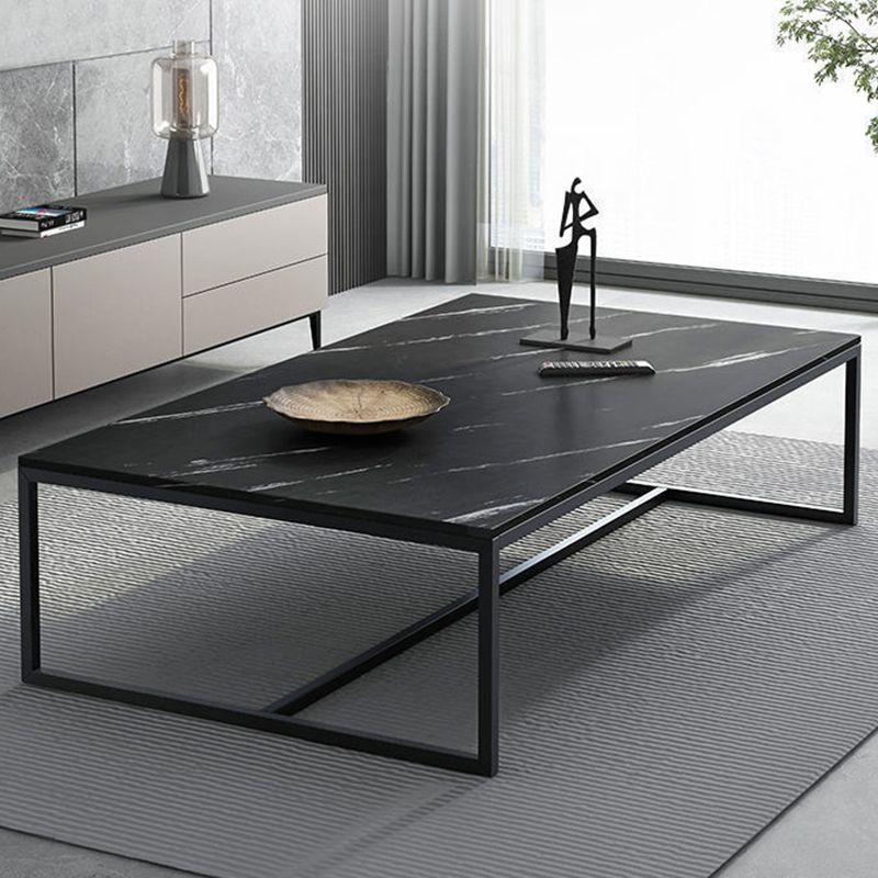 Trestle Type/frame Base Rectangular Slate Table Board Glam Style Coffee Table Clearhalo 'Coffee & Accent Tables' 'Coffee Tables' 'coffee_tables' 'furn' 'furn_coffee_tables' 'Furniture' 'Living Room Furniture' 1200x1200_772f1037-3a71-43d9-a90c-2b9fa61aef2c