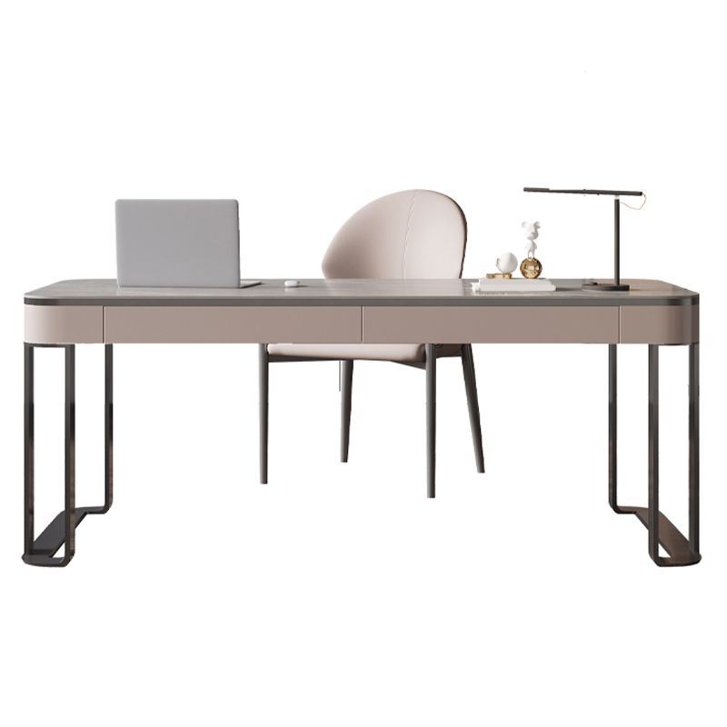 Moderne 2 Schubladen Büro-Schreibtisch Stein 29,53 Zoll großer Schreibtisch