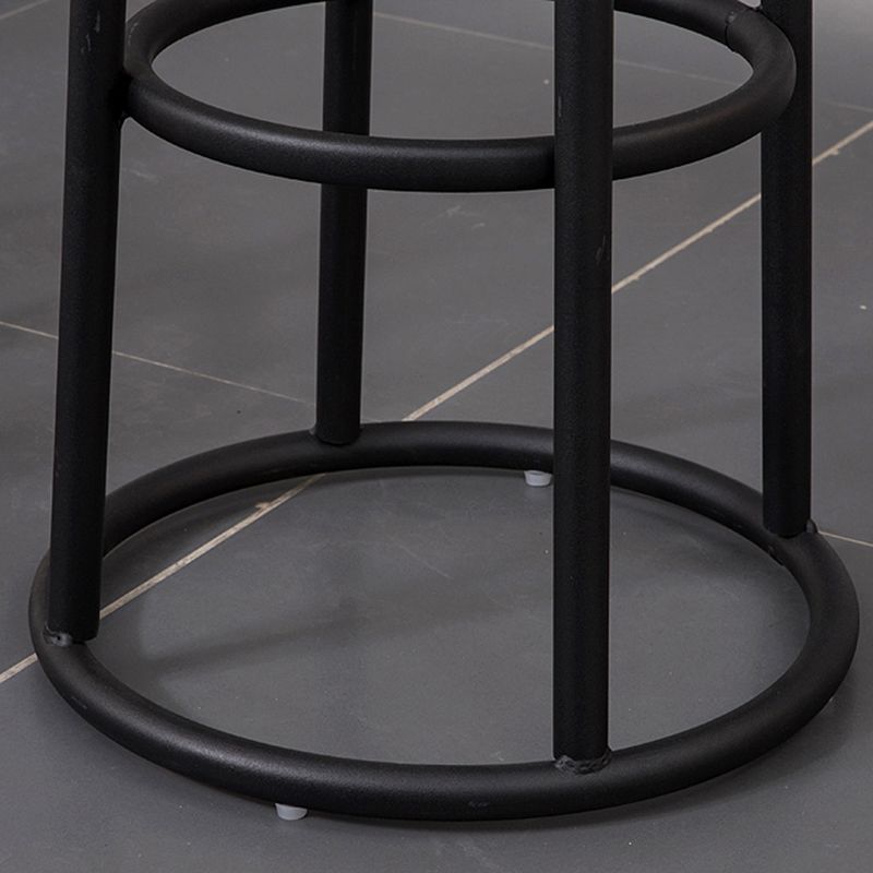 Modern Round Bar Stool Footrest Backless Counter and Bar Stool with Iron Legs Clearhalo 'Bar Furniture' 'Bar Stools' 'bar_stools' 'furn' 'furn_bar_stools' 'furniture_bar_stools' 'Kitchen & Dining Furniture' 'kitchen&dining_furn' 'kitchen' 'kitchen_furn' Furniture' 1200x1200_77301b7e-42c6-4ec1-b0fe-ad304cb29884