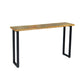 Wood Rectangle Bar Table with High Metal Stools Industrial 1/2/7 Pieces Bar Table Set