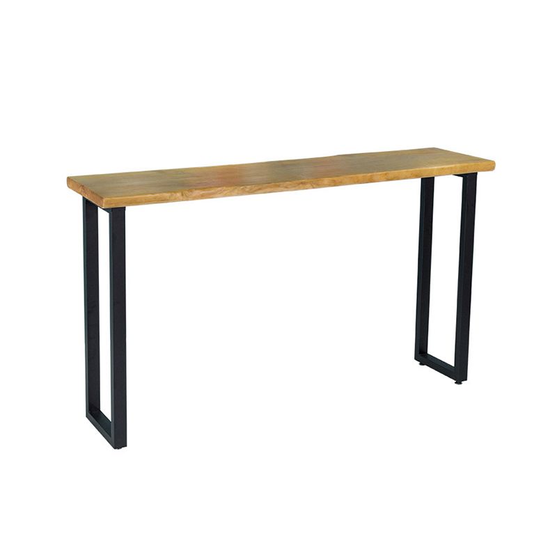 Wood Rectangle Bar Table with High Metal Stools Industrial 1/2/7 Pieces Bar Table Set