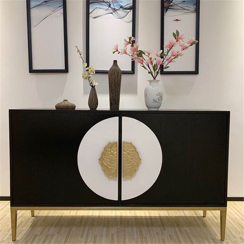 Armoires de style glamour buffet buffet en bois massif buffet avec 2 portes