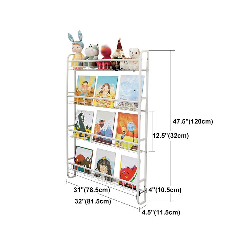 Modern Style Bookshelf Wall Mounted Metal Bookcase for Kid Room Clearhalo 'Bookcases' 'furn' 'furn_bookcases' 'Furniture' 'furniture_bookcases' 'Office Furniture' 1200x1200_7731e322-26ed-4b6d-822d-0b7cf436d5a2