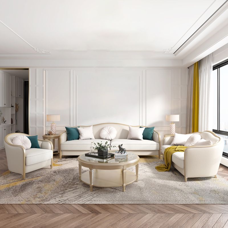 Canapé en coupe en section de linge tropical à bras inclinés pour le salon