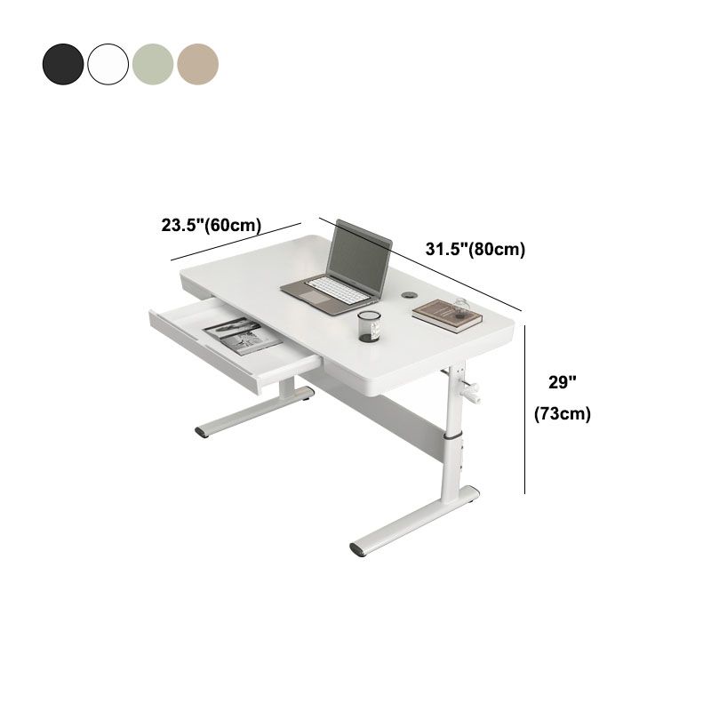 Hight Adjustable Writing Desk Bedroom White Trestle Table Leg Rectangular Desk Clearhalo 'furn' 'furn_office_desk' 'Furniture' 'furniture_office_desk' 'Office Desks' 'Office Furniture' 'office_desk' 1200x1200_77377625-3a3f-4a28-9f43-b16999b936bb
