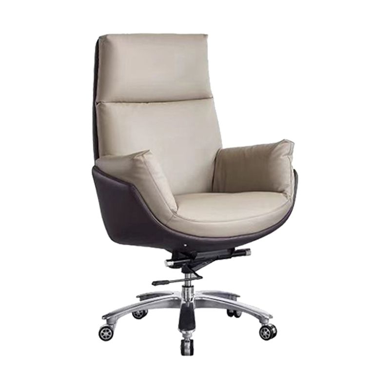 Contemporary Office Chair Wheels Leather High Back Executive Chair Clearhalo 'furn' 'furn_office_chair' 'Furniture' 'Office Chairs' 'Office Furniture' 'office_chair' 1200x1200_773876e1-8706-4044-9035-d14d67790372