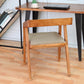 Home Indoor Dining Chair Pine Solid Wood Open Back Arm Chair