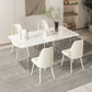 Modern 1/2/5/7 Pieces Rectangle Dining Set Sintered Stone Top Table with Leather Chairs Clearhalo 'Dining Room Sets' 'Dining Tables & Seating' 'dining_room_set' 'furn' 'furn_dining_room_set' 'Furniture' 'furniture_dining_room_set' 'Kitchen & Dining Furniture' 'kitchen&dining_furn' 'kitchen' 1200x1200_77391f44-d98c-48c2-a18f-79ac3be40e9f