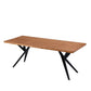 Industrial Rectangle Dining Table Wooden Table with Metal Legs for Home Use Clearhalo 'Dining Tables & Seating' 'Dining Tables' 'dining_table' 'furn' 'furn_dining_table' 'Furniture' 'Kitchen & Dining Furniture' 1200x1200_7739c3c3-de62-4a98-bd8f-d4a68e2ba4aa