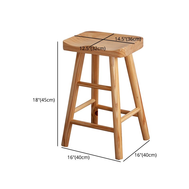 Contemporary Solid Wood Folding Bar Stool Indoor Barstool with Wood Seat and Footrest Clearhalo 'Bar Furniture' 'Bar Stools' 'bar_stools' 'furn' 'furn_bar_stools' 'furniture_bar_stools' 'Kitchen & Dining Furniture' 'kitchen&dining_furn' 'kitchen' 'kitchen_furn' Furniture' 1200x1200_7739dff9-c7cf-44e2-8159-cc1679ffb2d0