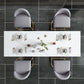 Glam Marble White Counter Height Table Rectangle Indoor Bistro Bar Table Clearhalo 'Bar Furniture' 'Bar Tables' 'bar_tables' 'furn' 'furn_bar_tables' 'Furniture' 'Kitchen & Dining Furniture' 1200x1200_773a0601-584f-42b8-acc1-822d378d77d1