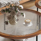 Glass & Slate Round Coffee Table Set Tropical Shelf Included Cocktail Table Clearhalo 'Coffee & Accent Tables' 'Coffee Tables' 'coffee_tables' 'furn' 'furn_coffee_tables' 'Furniture' 'Living Room Furniture' 1200x1200_773caa81-9ae7-40d0-9300-d8641b8ef0fd