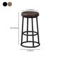 Modern Style Wood Bar Stool with Metal Footrest Round Bar Stool Clearhalo 'Bar Furniture' 'Bar Stools' 'bar_stools' 'furn' 'furn_bar_stools' 'furniture_bar_stools' 'Kitchen & Dining Furniture' 'kitchen&dining_furn' 'kitchen' 'kitchen_furn' Furniture' 1200x1200_773d3f4c-a61d-4eb0-906e-9f8dd5472344