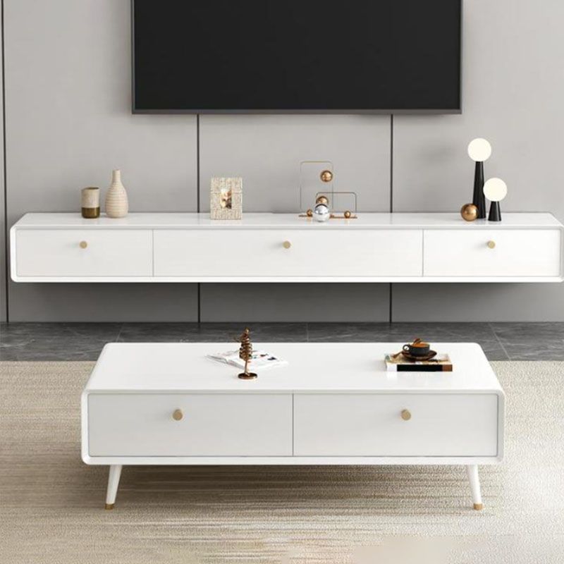 Wooden TV Media Stand Contemporary Media Console with 2 Drawers Clearhalo 'furn' 'furn_tv_stands_entertainment_centers' 'Furniture' 'Living Room Furniture' 'TV Stands & Entertainment Centers' 'TV Stands & Media Storage Furniture' 'tv_stands_entertainment_centers' 1200x1200_773e76fd-c824-4804-ba0c-1980251b3041