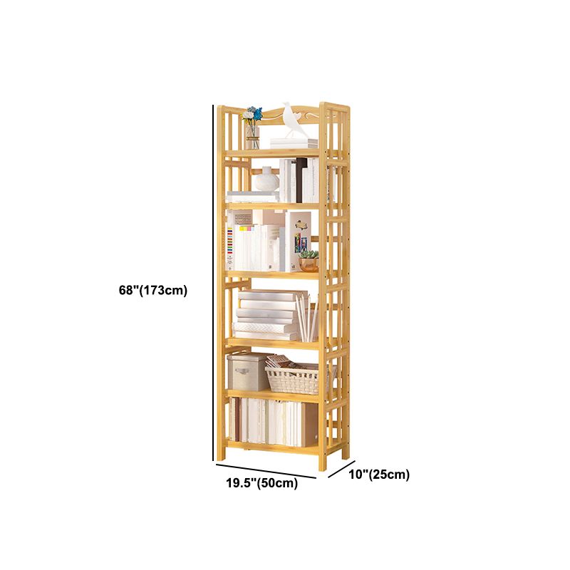 Adjustable Wood Book Shelf Bamboo Natural Shelf Bookcase Open Shelf Shelves Included Clearhalo 'Bookcases' 'furn' 'furn_bookcases' 'Furniture' 'Office Furniture' 1200x1200_773ecc8c-89be-4992-9d37-856a5ce23b2f