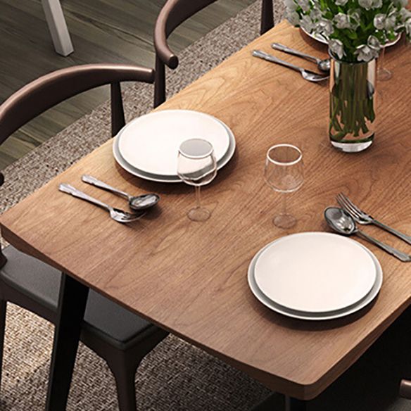 Industrial Style Solid Wood Top Dining¬†Room¬†Set with Rectangle Shape Table Dining Room Set Clearhalo 'Dining Room Sets' 'Dining Tables & Seating' 'dining_room_set' 'furn' 'furn_dining_room_set' 'Furniture' 'furniture_dining_room_set' 'Kitchen & Dining Furniture' 'kitchen&dining_furn' 'kitchen' 1200x1200_773fa293-1953-4d22-93e1-d303afa5703e