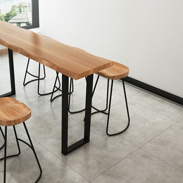 Tavolo da bar rettangolo di rettangolo in stile industriale tavolo da pranzo bar-alight bar