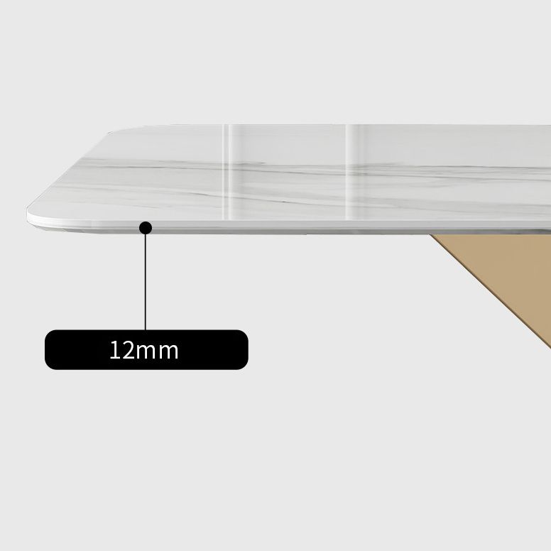 Modern Sintered Stone Dining Room Set with Rectangle Top and Gold Base Furniture Set Clearhalo 'Dining Room Sets' 'Dining Tables & Seating' 'dining_room_set' 'furn' 'furn_dining_room_set' 'Furniture' 'furniture_dining_room_set' 'Kitchen & Dining Furniture' 'kitchen&dining_furn' 'kitchen' 1200x1200_77400b2e-7a47-461d-ab6b-317732b12579
