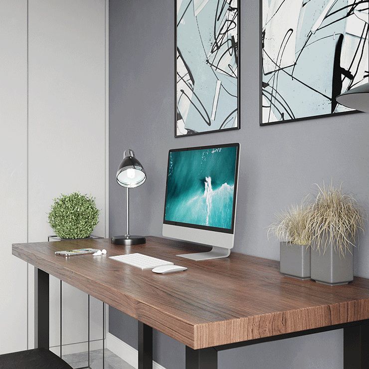 Home or Office Rectangular Office Desk Brown Industrial Sled Writing Desk Clearhalo 'furn' 'furn_office_desk' 'Furniture' 'Office Desks' 'Office Furniture' 'office_desk' 1200x1200_77410d27-9f52-48ca-9dc6-49a6b653a772