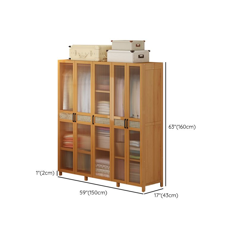 Modern Style Wardrobe Cabinet Wood Clothes Rail Wardrobe Armoire with Legs Clearhalo 'Armoires & Wardrobes' 'armoires_wardrobes' 'Bedroom Furniture' 'furn' 'furn_armoires_wardrobes' 'Furniture' 1200x1200_7741b9a3-7878-45b3-a858-59f10e2591ea