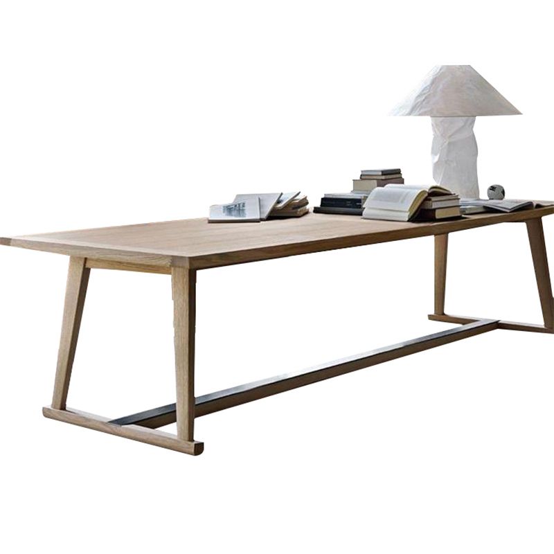 Contemporary Solid Wood Dining Table Rectangle Table with Trestle Base Clearhalo ' dining_table' 'Dining Tables & Seating' 'Dining Tables' 'furn' 'furn_dining_table' 'Furniture' 'furniture_dining_table' 'Kitchen & Dining Furniture' 'kitchen&dining_furn' 'kitchen' 'kitchen_dining_table' 1200x1200_77421551-8b08-41f0-81ec-0a9ec0d6bfc6