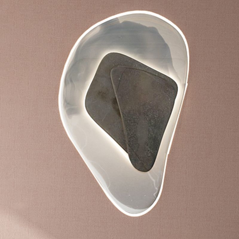 Contemporary Slate Console Table Half Moon Scratch Resistant Stain Resistant Console Clearhalo 'Console Tables' 'console_tables' 'Entry & Mudroom Furniture' 'furn' 'furn_console_tables' 'Furniture' 1200x1200_77429568-32de-4378-aeeb-eda4040b1e58