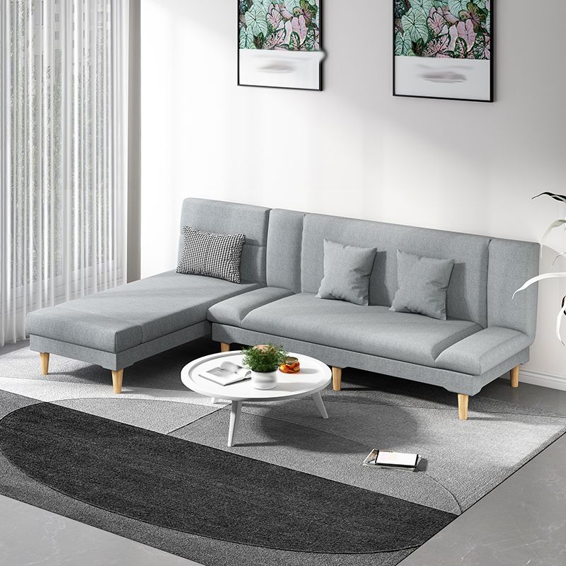 Divano chaise lounge scandinavo in tinta unita senza braccioli
