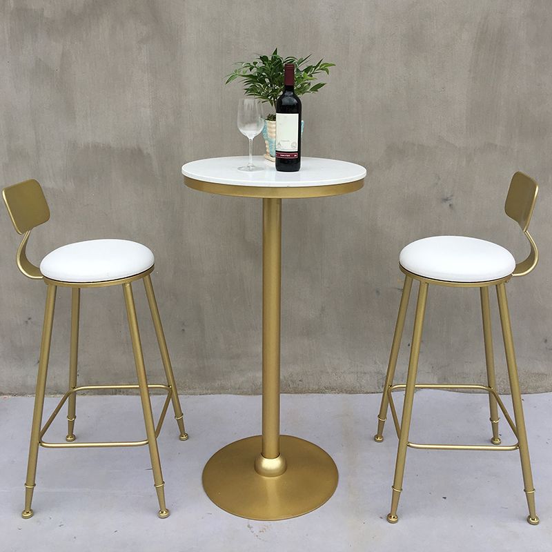 Modern Round Pub Table Set 1/2/3 Pieces Bar Table with Metal Stools Clearhalo 'Bar Furniture' 'furn' 'furn_home_bar_bar_sets' 'Furniture' 'Home Bars & Bar Sets' 'home_bar_bar_sets' 'Kitchen & Dining Furniture' 1200x1200_77432953-d52a-4846-a1ed-c4e69c4abb5f