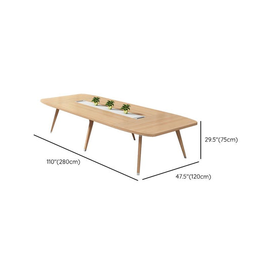 Contemporary Office Desk Solid Wood Writing Desk for Home Office