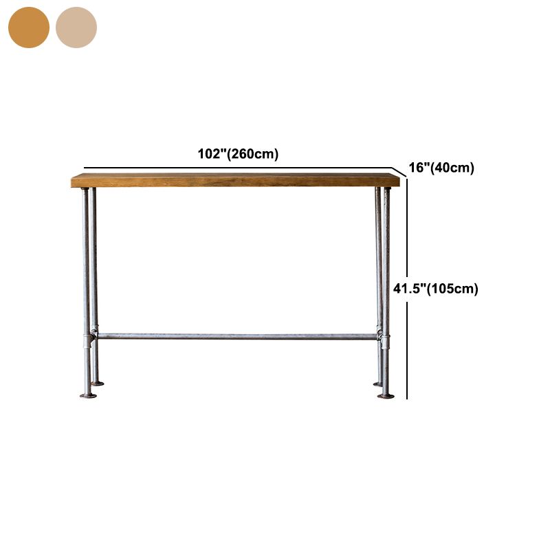 Tavolo da pub industriale in legno massiccio tavolo da barra del rettangolo di rettangolo