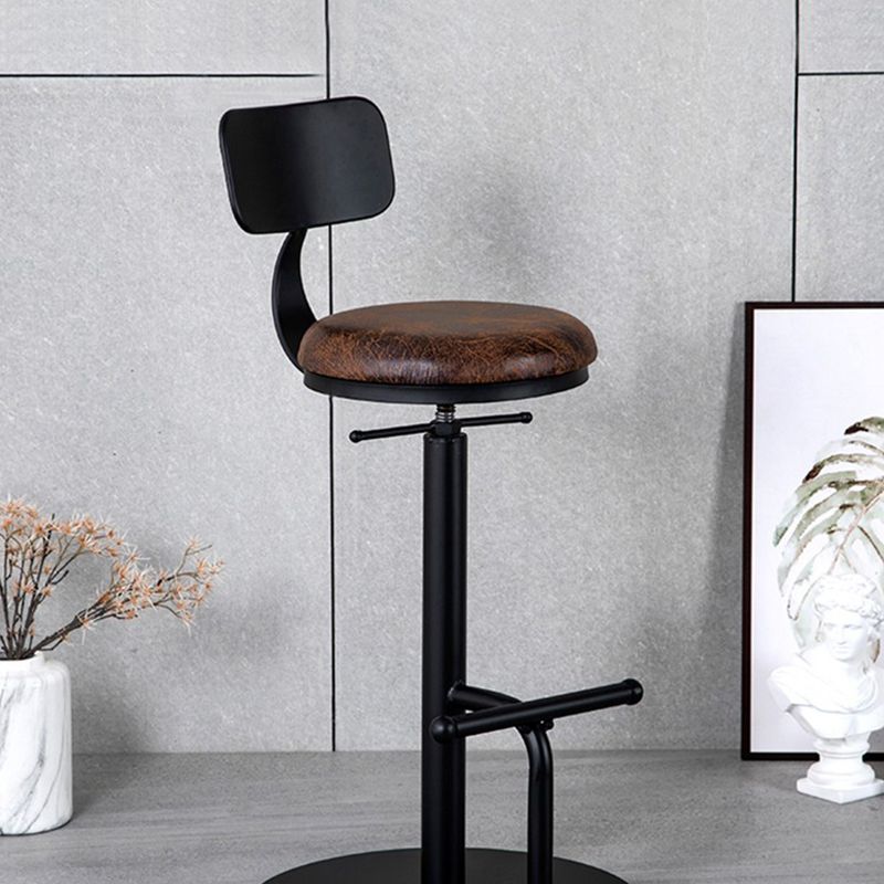 金属製の高さ調節可能なバースツール工業用アームレスバースツール、フットレスト付き