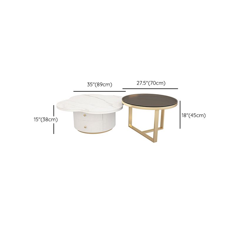 Contemporary Coffee Table Pedestal Slate Coffee Cocktail Table Clearhalo 'Coffee & Accent Tables' 'Coffee Tables' 'coffee_tables' 'furn' 'furn_coffee_tables' 'Furniture' 'Living Room Furniture' 1200x1200_774a972e-7e21-4222-a204-be603592a33d