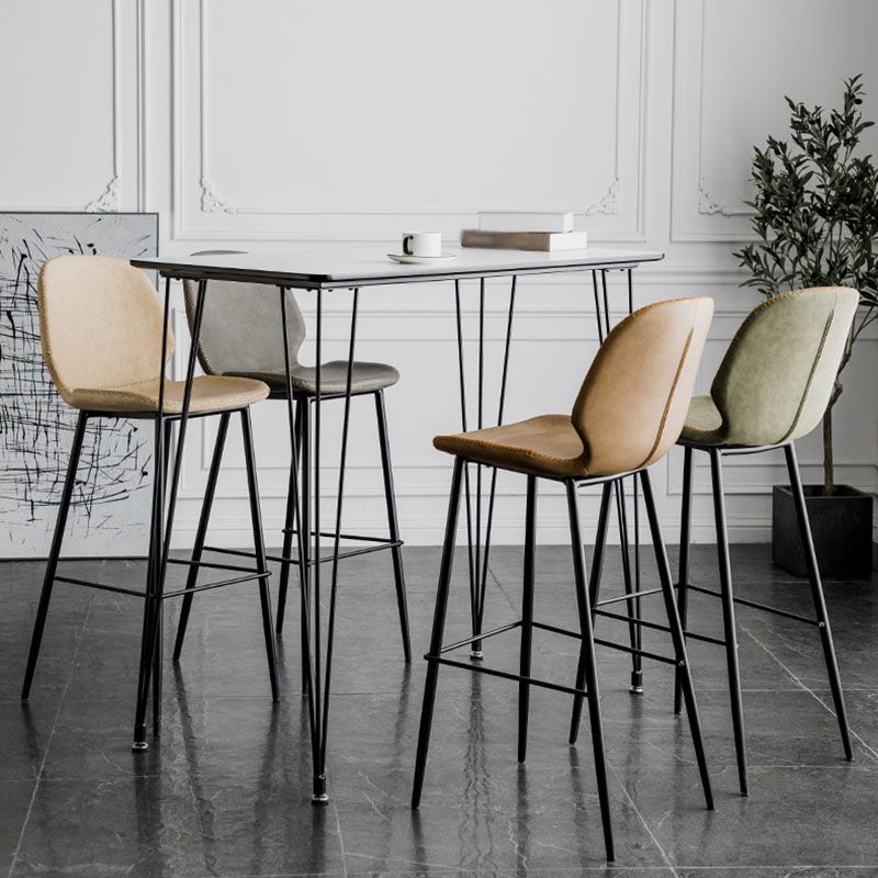 Nordic Iron Simple Barstool Indoor Tall Stool with Leather Seat Clearhalo 'Bar Furniture' 'Bar Stools' 'bar_stools' 'furn' 'furn_bar_stools' 'furniture_bar_stools' 'Kitchen & Dining Furniture' 'kitchen&dining_furn' 'kitchen' 'kitchen_furn' Furniture' 1200x1200_774b6cc6-0caf-40e5-948c-3b0cc2d383ae