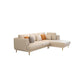Contemporary Faux Leather Sofa Recessed Arm Furniture Sectionals in Beige