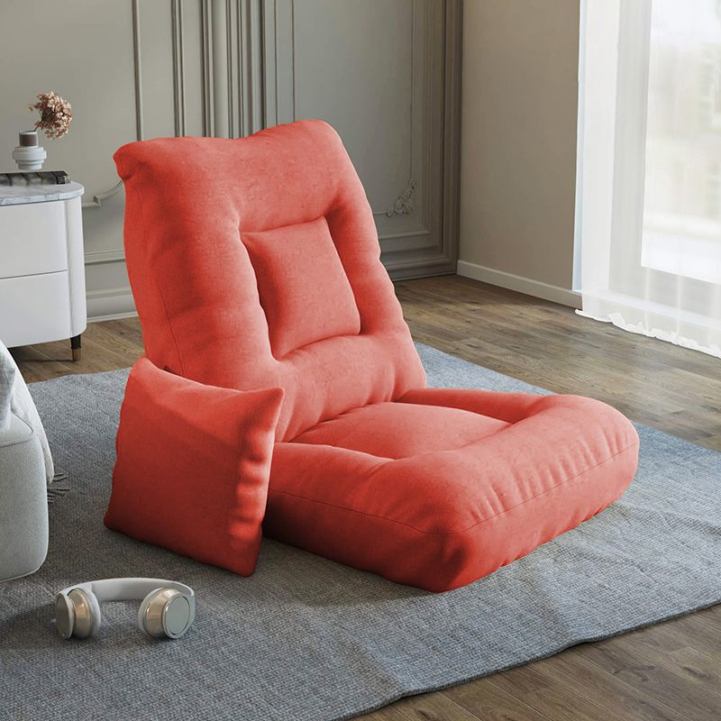 Chaise sans bras convertible avec chaise de couleur unie-oreiller pour salon / chambre à coucher