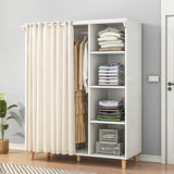 Bedroom Storage Cabinet with Clothes Rail Modern Cabinet with Wooden Legs Clearhalo 'Armoires & Wardrobes' 'armoires_wardrobes' 'Bedroom Furniture' 'furn' 'furn_armoires_wardrobes' 'Furniture' 1200x1200_7750027b-dfb5-42f5-b375-604f8c45350b