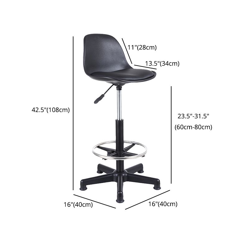 Contemporary Leather Swivel Barstool Indoor Low Back Bar Stool with Iron Legs Clearhalo 'Bar Furniture' 'Bar Stools' 'bar_stools' 'furn' 'furn_bar_stools' 'furniture_bar_stools' 'Kitchen & Dining Furniture' 'kitchen&dining_furn' 'kitchen' 'kitchen_furn' Furniture' 1200x1200_7752726e-7520-4d46-98f3-c9e92d17f8fb