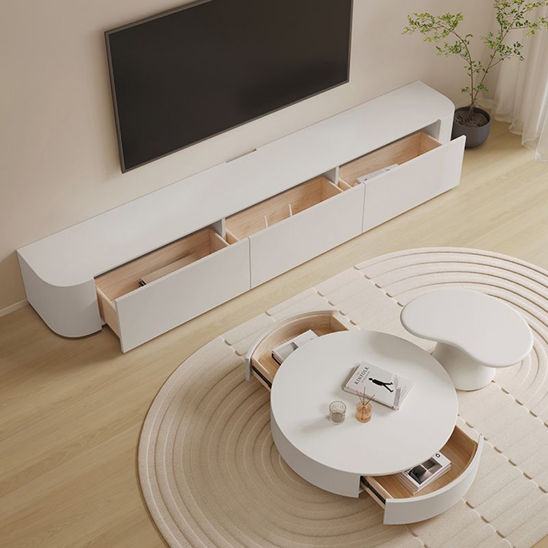 16" W Modern TV Media Console Enclosed Storage TV Stand Console with Drawers Clearhalo 'furn' 'furn_tv_stands_entertainment_centers' 'Furniture' 'Living Room Furniture' 'TV Stands & Entertainment Centers' 'TV Stands & Media Storage Furniture' 'tv_stands_entertainment_centers' 1200x1200_775292ea-fd3f-4958-a77f-d5121ac9df9b