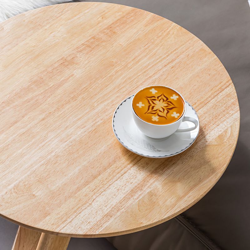 Scandinavian Solid Wood End Table Abstract Base Table Living Room Side Table