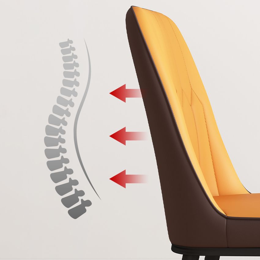 Scandinavian Style Metal Dining Chair Dining Room Solid Back Armless Chair Clearhalo ' kitchen&dining_furn' 'Dining Chairs' 'Dining Tables & Seating' 'dining_chair' 'furn' 'furn_dining_chair' 'Furniture' 'furniture_dining_chair' 'Kitchen & Dining Furniture' 'kitchen' 1200x1200_77534390-e0a1-443b-937c-1be4d9bf4394