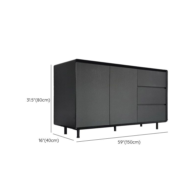 Tavolo da buffet in legno Scheda laterale in stile contemporaneo con armadi e cassetti