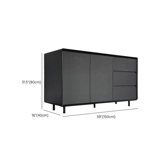 Tavolo da buffet in legno Scheda laterale in stile contemporaneo con armadi e cassetti