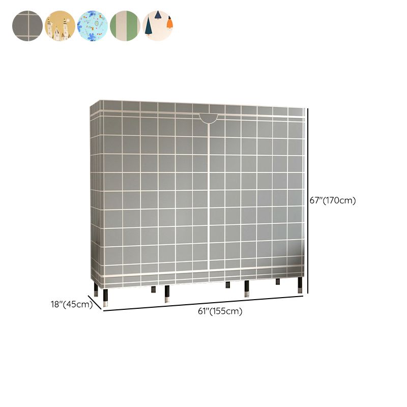 Armoire de garde-robe contemporaine avec étagères armoire en acier armoire